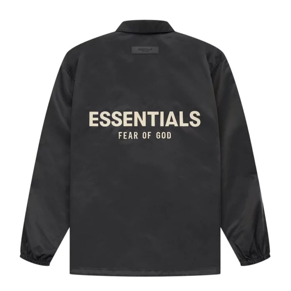 Essentials Fear of God Coaches Jacket in Iron Black XS